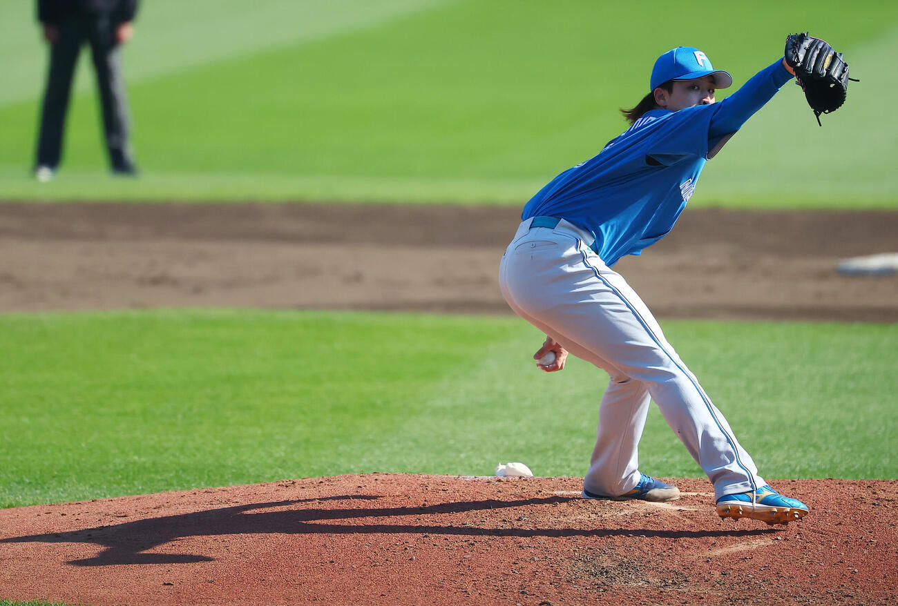 楽天対日本ハム　日本ハム先発の細野晴希（撮影・野上伸悟）