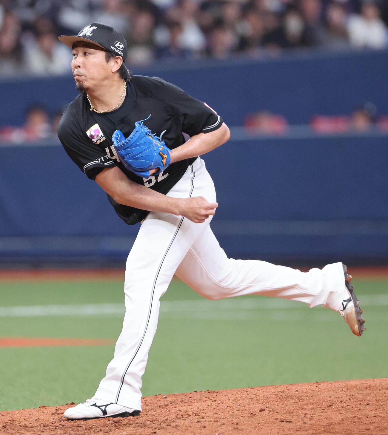 オリックス対ロッテ　ロッテ3番手の益田直也（撮影・西尾就之）