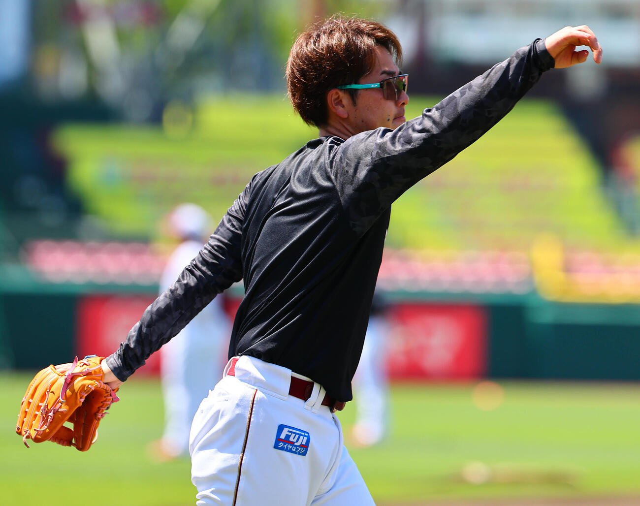 楽天対日本ハム　1軍に合流した楽天鈴木大地（撮影・野上伸悟）