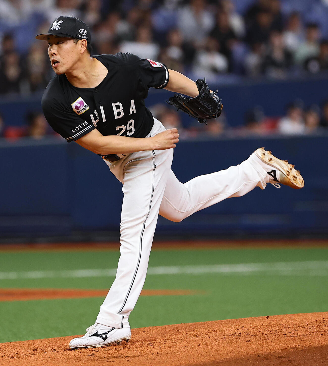 ロッテ先発の西野勇士（撮影・上田博志）