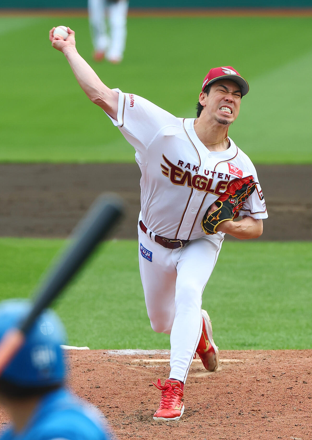 楽天対日本ハ　楽天先発の前田健太（撮影・野上伸悟）
