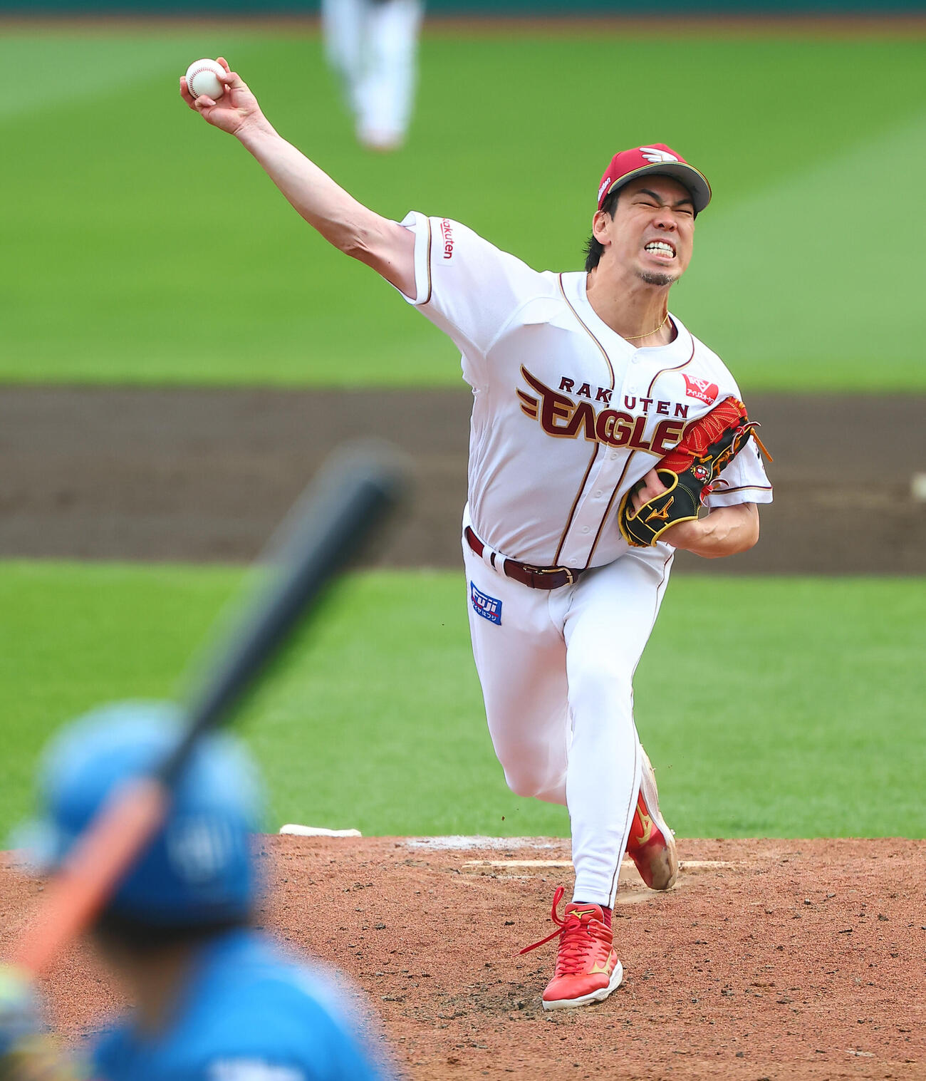 楽天対日本ハ　楽天先発の前田健太（撮影・野上伸悟）