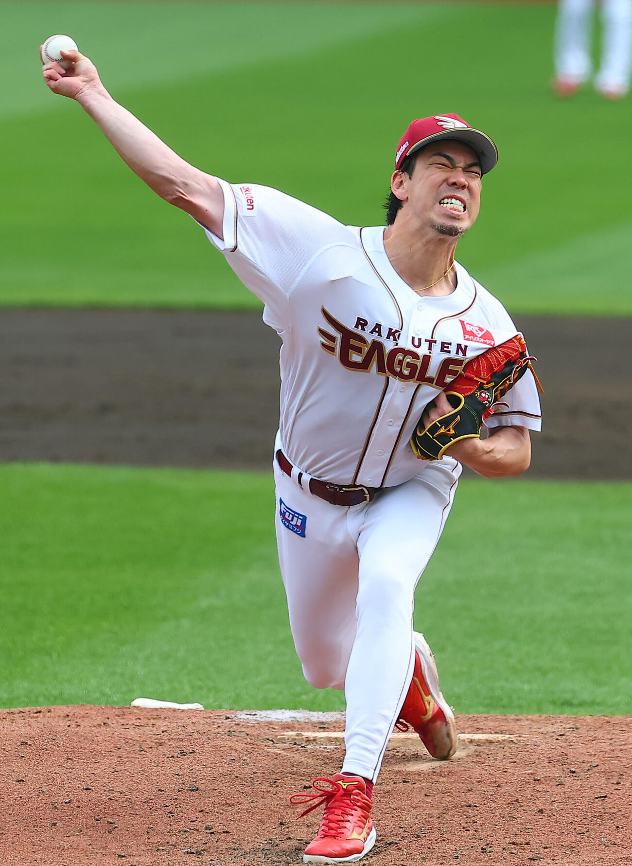 楽天対日本ハ　楽天先発の前田健太（撮影・野上伸悟）