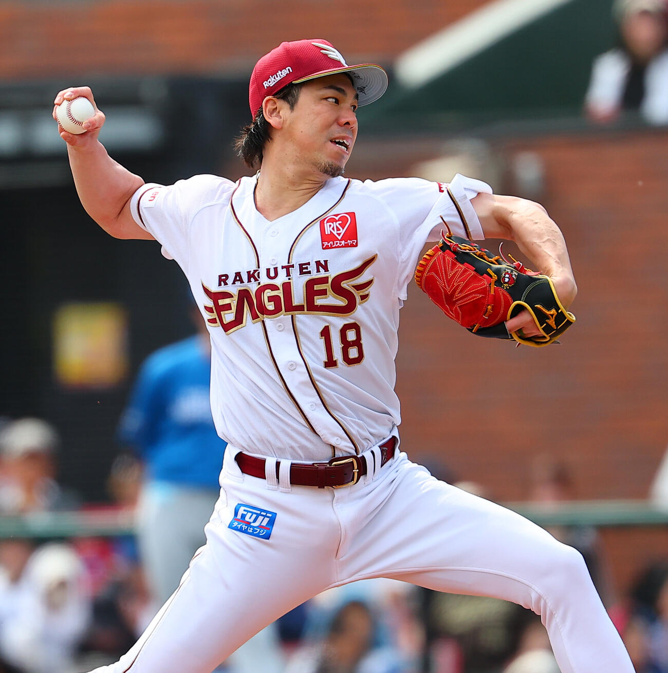 楽天対日本ハム　楽天先発の前田健太（撮影・野上伸悟）
