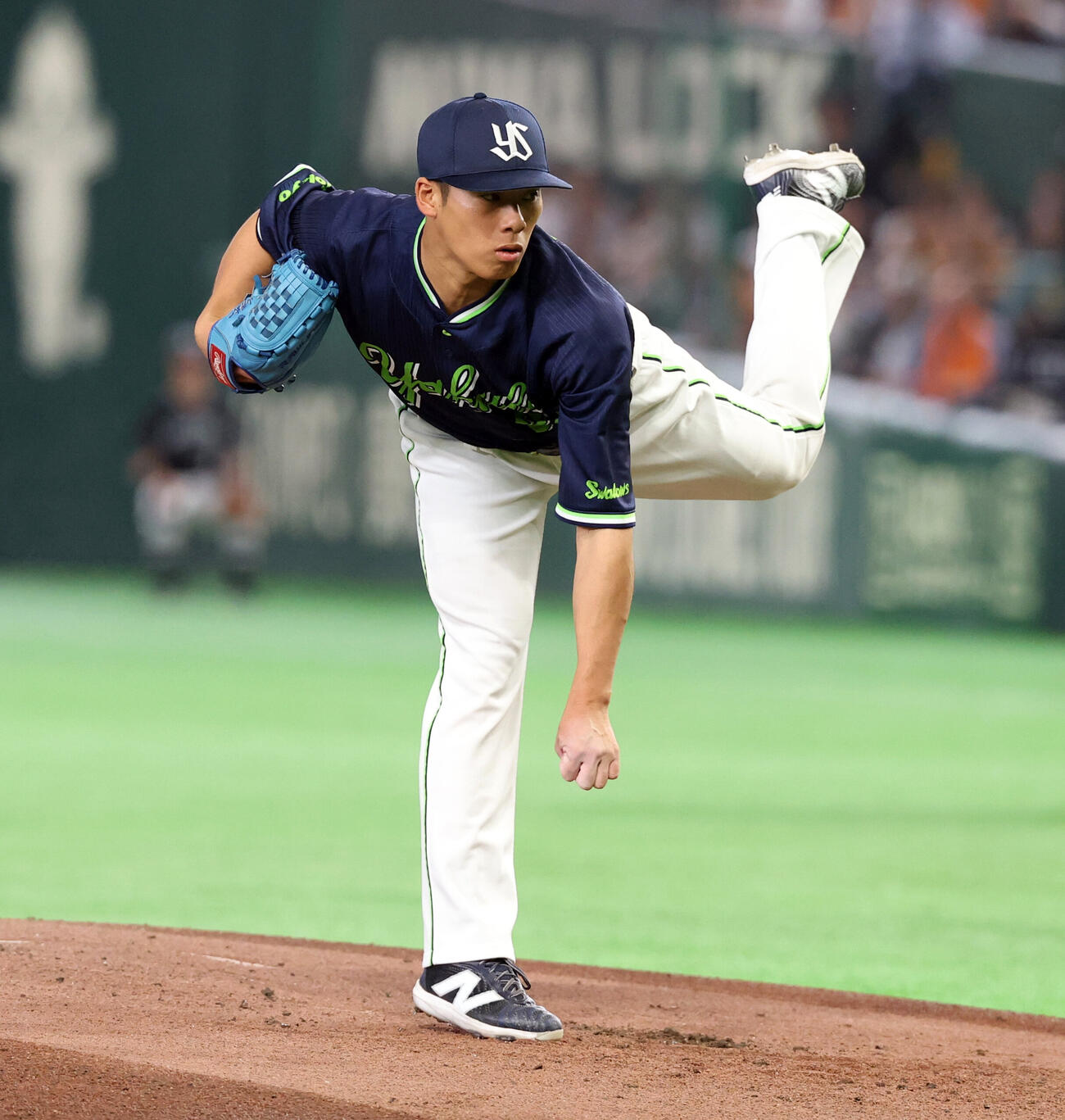 巨人対ヤクルト　力投するヤクルト先発の山野太一　（撮影・浅見桂子）
