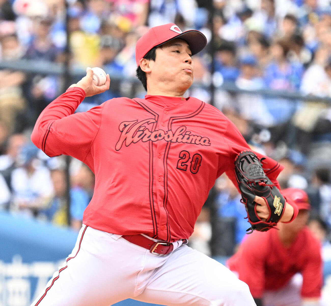 DeNA対広島　DeNA戦に先発した広島栗林良吏（撮影・千葉一成）
