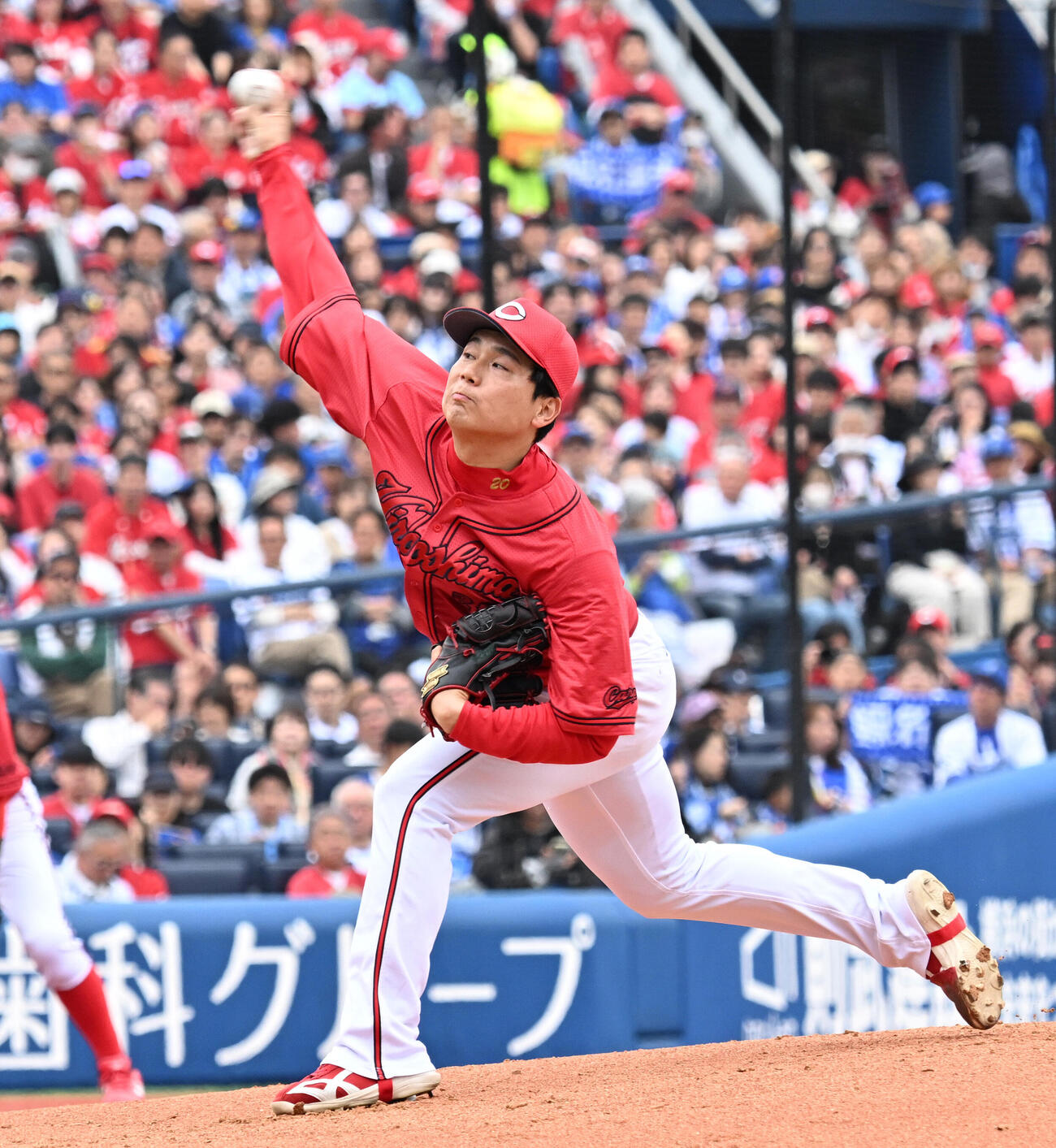 DeNA対広島　DeNA戦に先発した広島栗林良吏（撮影・千葉一成）