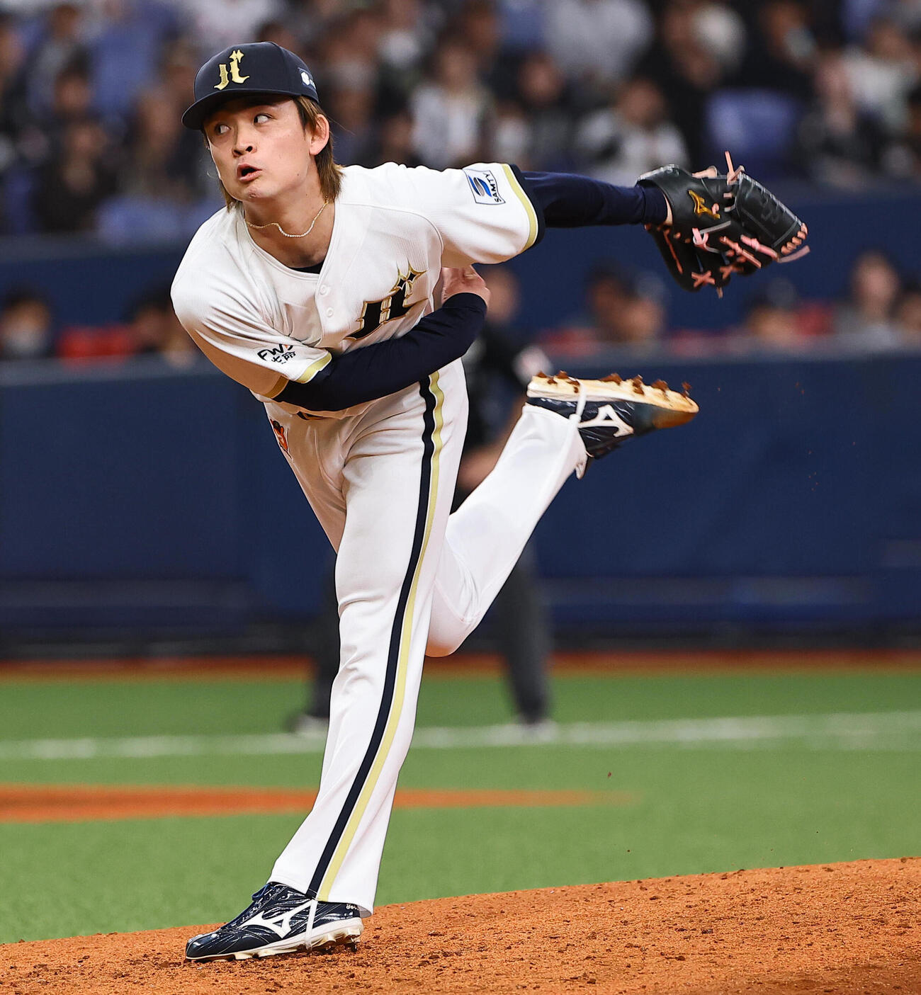 オリックス対ロッテ　オリックス2番手の寺西成騎（撮影・上田博志）