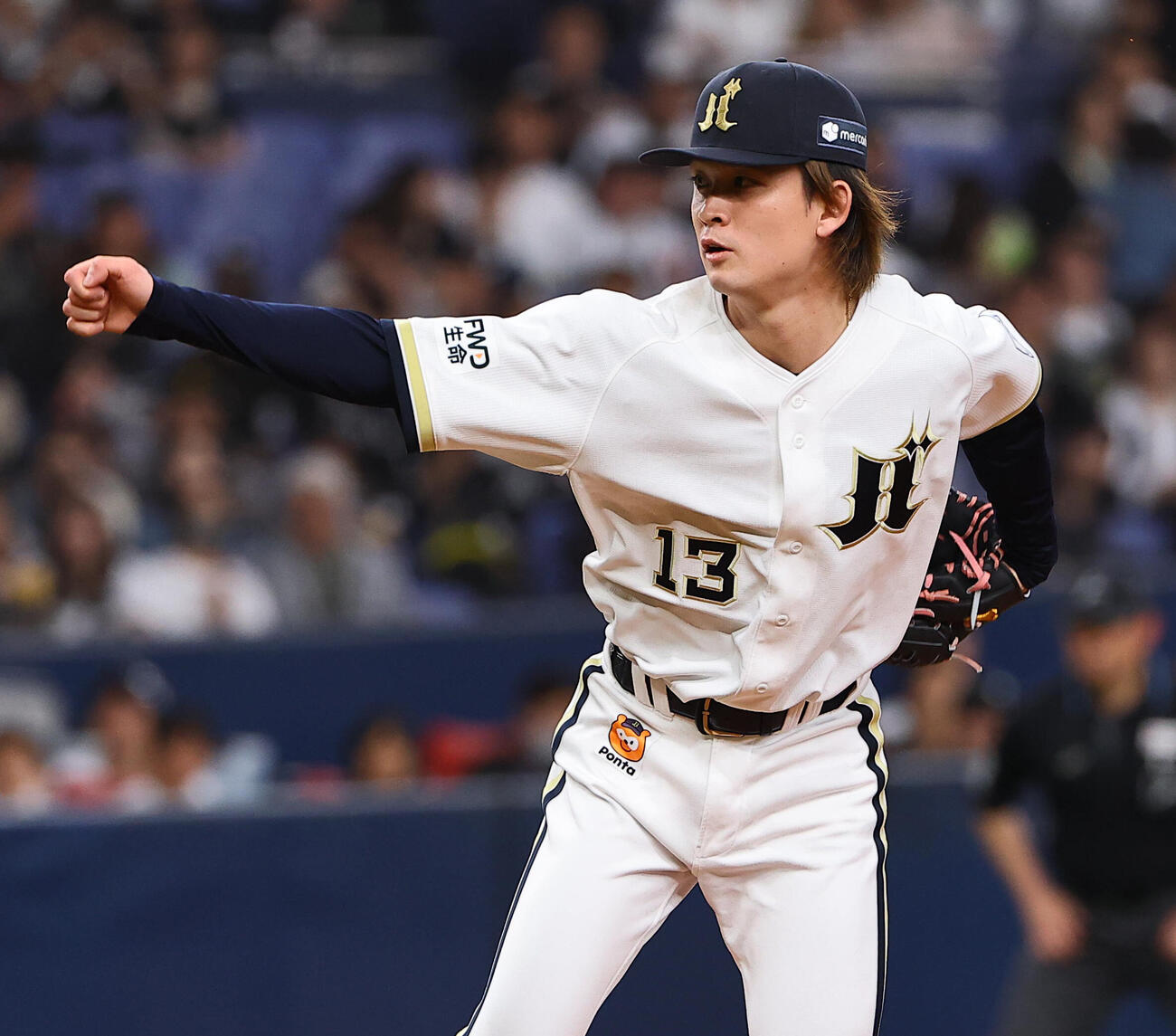 オリックス対ロッテ　オリックス2番手の寺西成騎（撮影・上田博志）