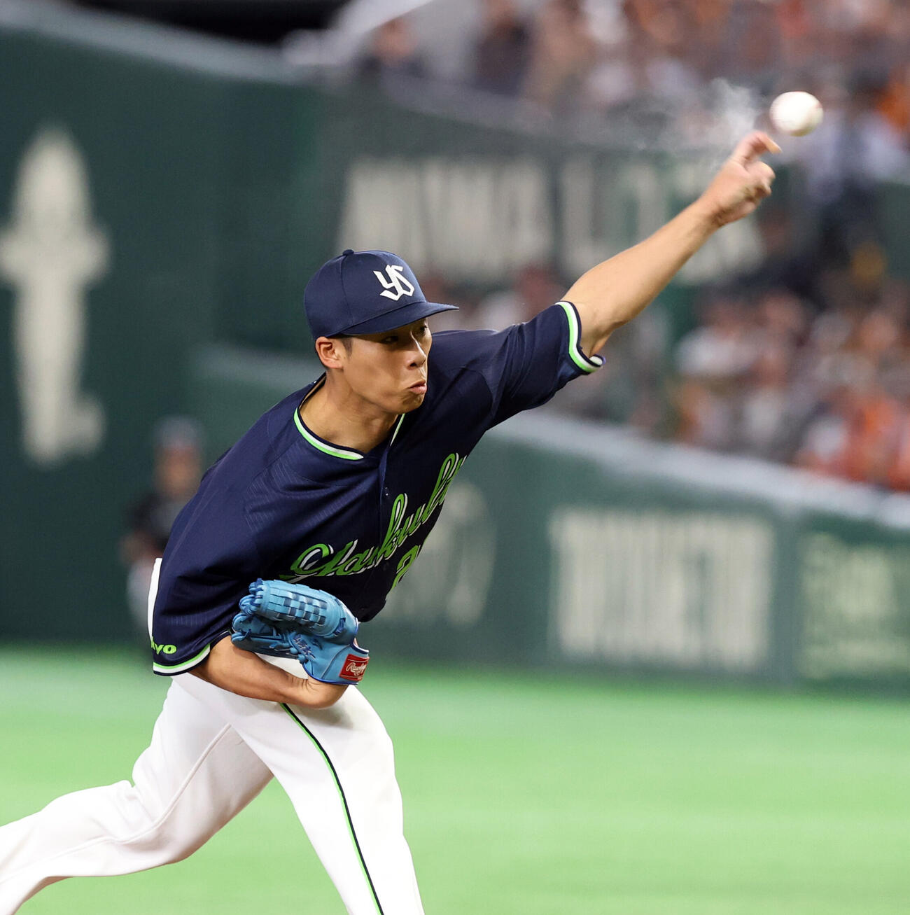 巨人対ヤクルト　力投するヤクルト先発の山野太一　（撮影・浅見桂子）