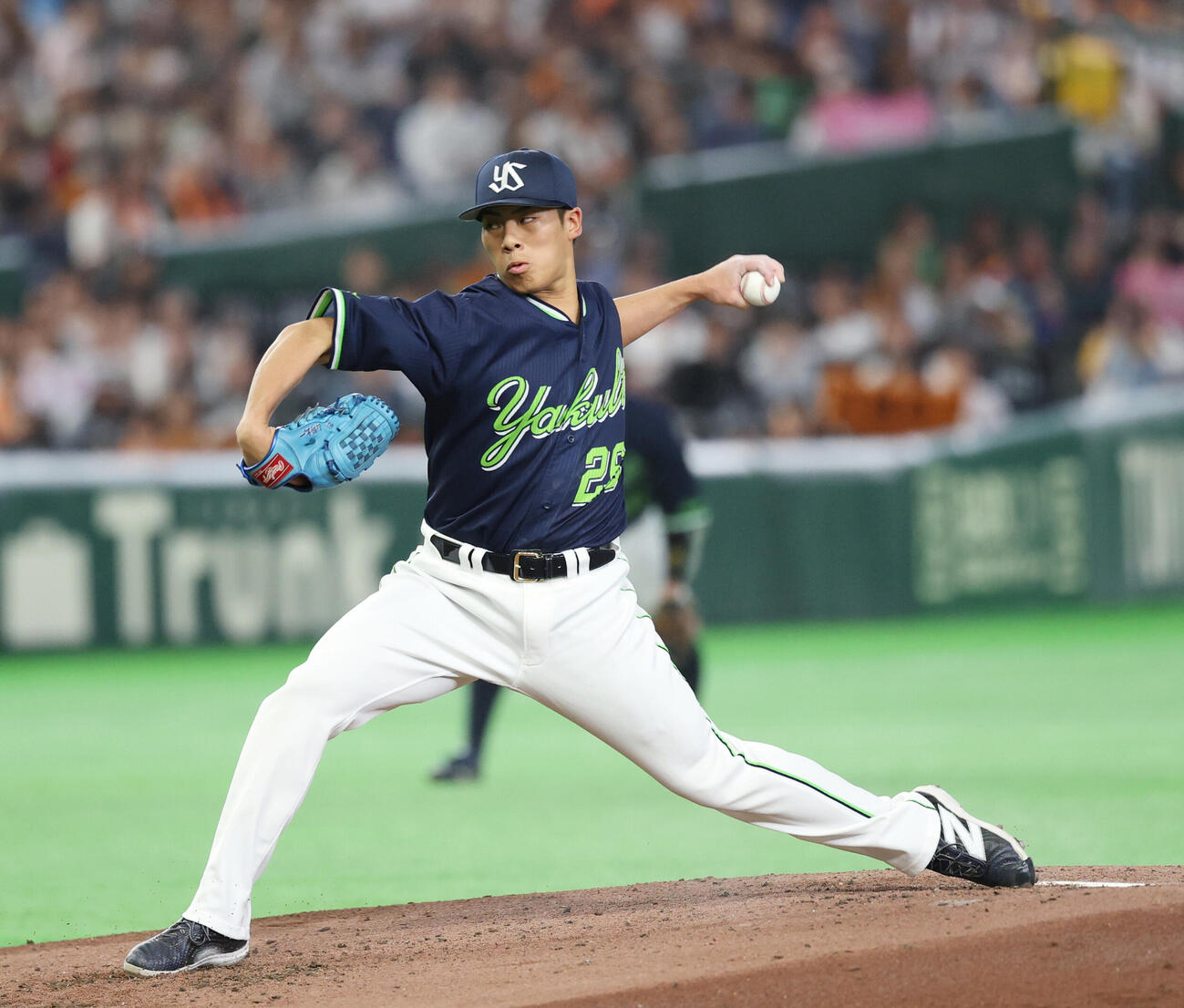 巨人対ヤクルト　先発し力投するヤクルト山野太一（撮影・増田悦実）