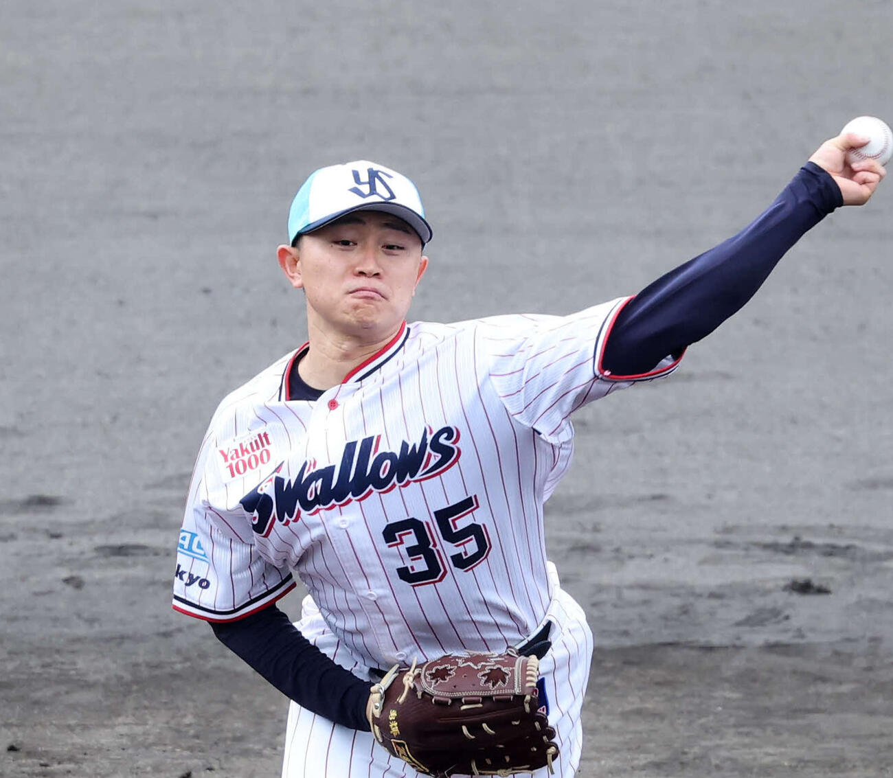 ヤクルト石原勇輝（2026年2月撮影）