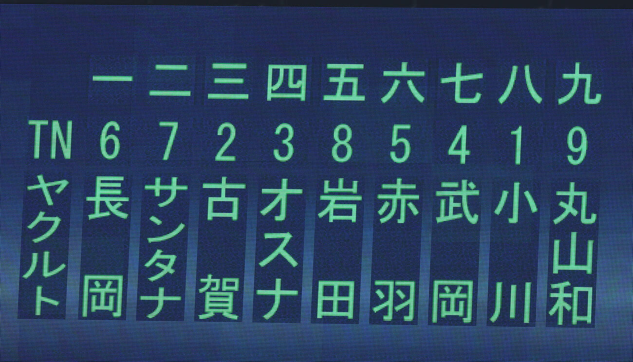 2026年4月、ヤクルト対DeNA4回戦　ヤクルトのスタメン