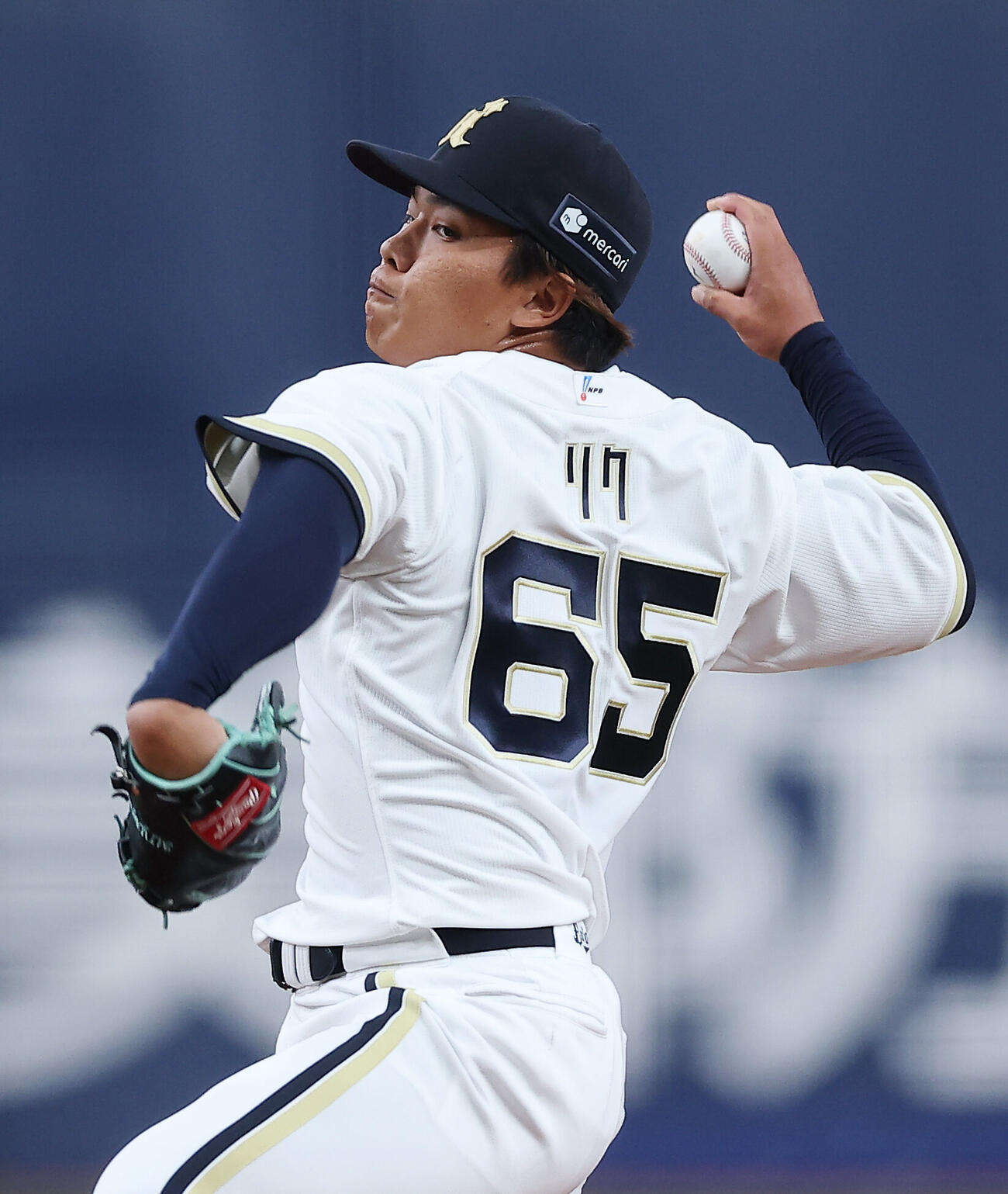 オリックス対日本ハム　力投するオリックス先発の宮国凌空（撮影・前田充）