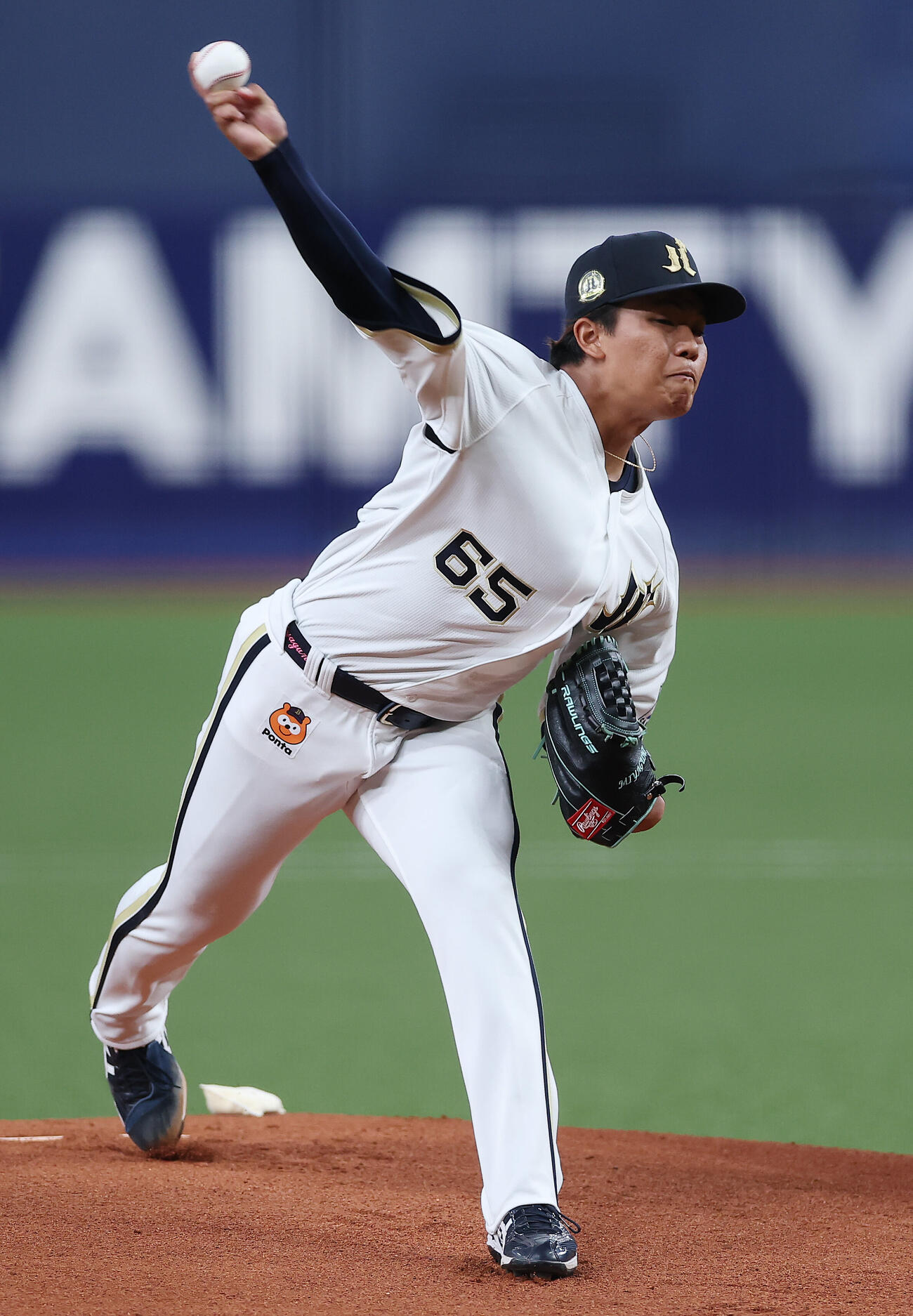 オリックス対日本ハム　力投するオリックス先発の宮国凌空（撮影・前田充）