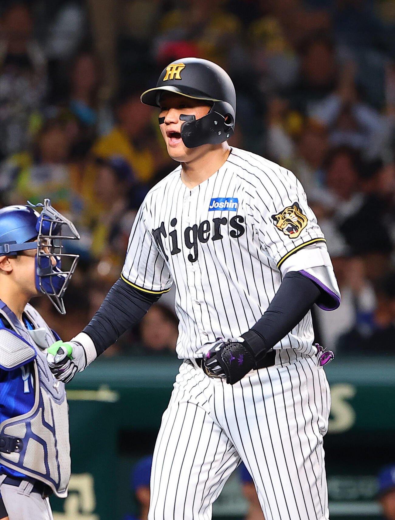 阪神対DeNA 6回裏阪神無死、森下翔太はソロ本塁打を放つ（撮影・上田博志）