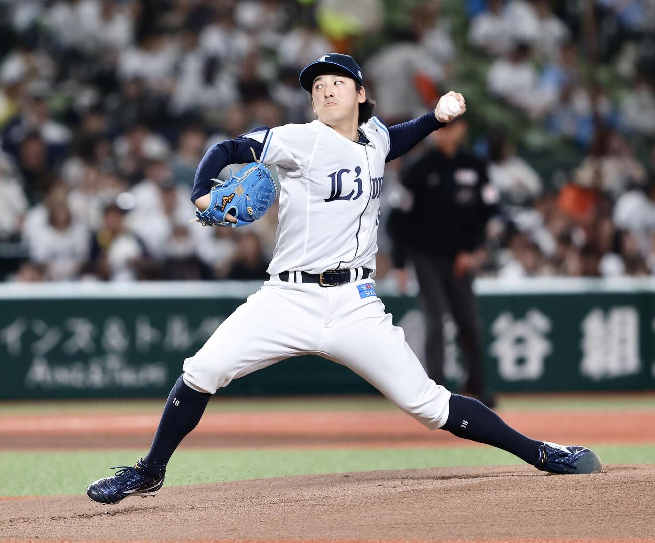 西武対楽天　西武先発の隅田知一郎（撮影・河田真司）