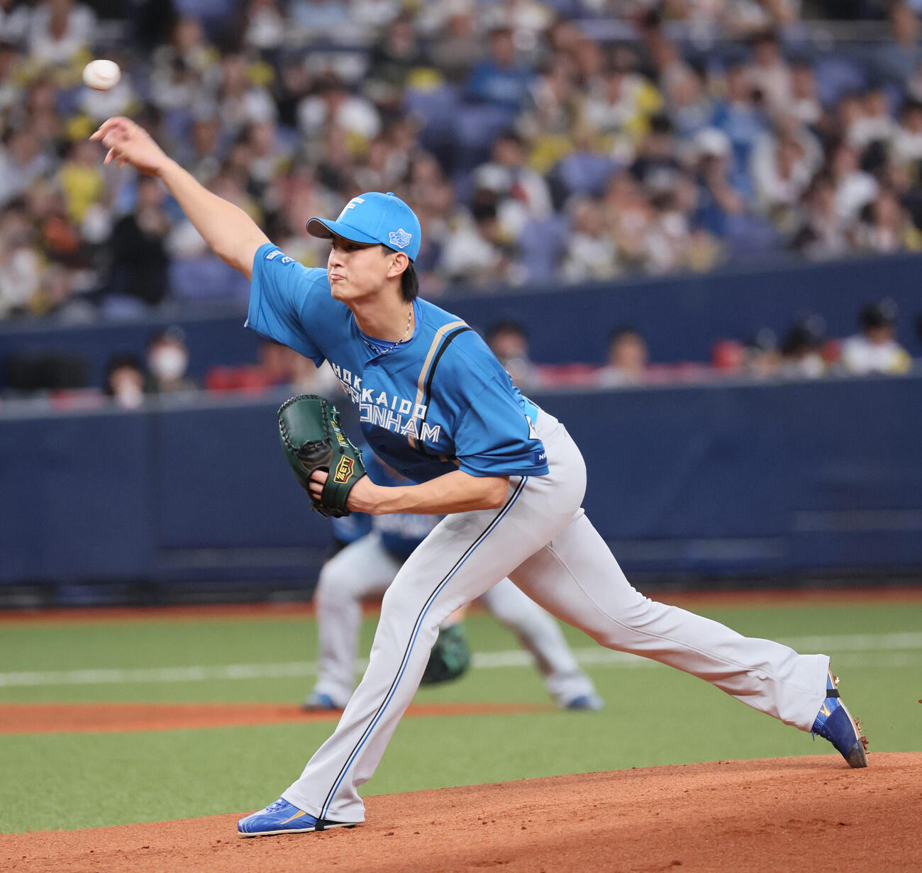 オリックス対日本ハム　、日本ハム先発の達孝太（撮影・宮崎幸一）