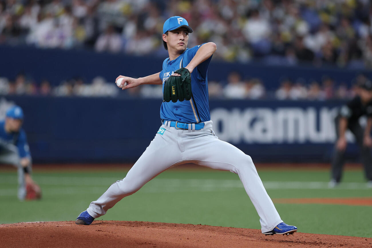 オリックス対日本ハム　力投する日本ハム先発の達孝太（撮影・前田充）