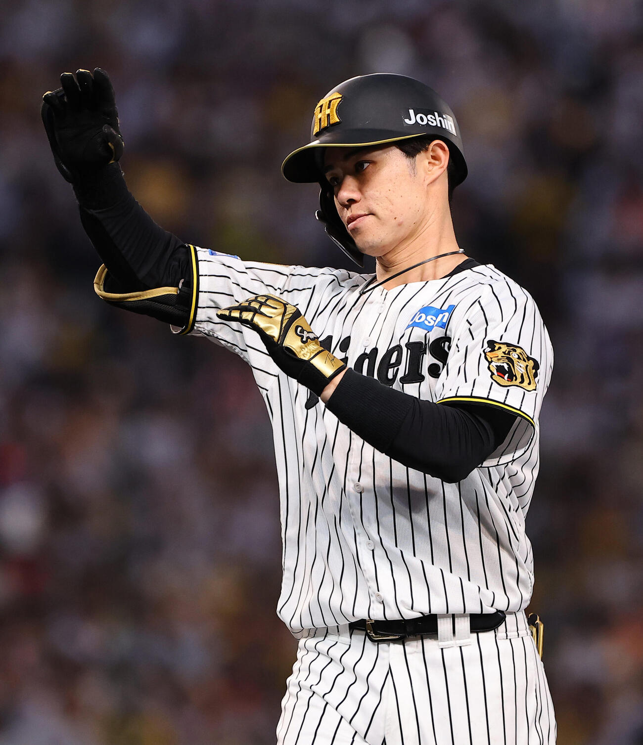 阪神対DeNA 3回裏阪神2死、中野拓夢は安打を放つ（撮影・上田博志）