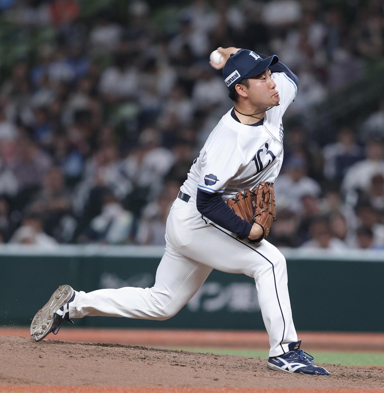 西武対楽天　9回、最後を締めた西武岩城颯空（撮影・河田真司）
