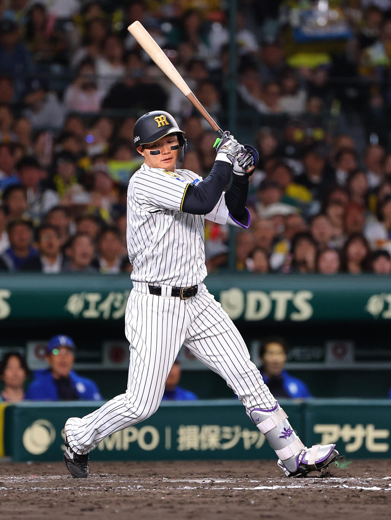 阪神対DeNA 7回裏阪神2死二塁、森下翔太は三振に倒れる（撮影・上田博志）