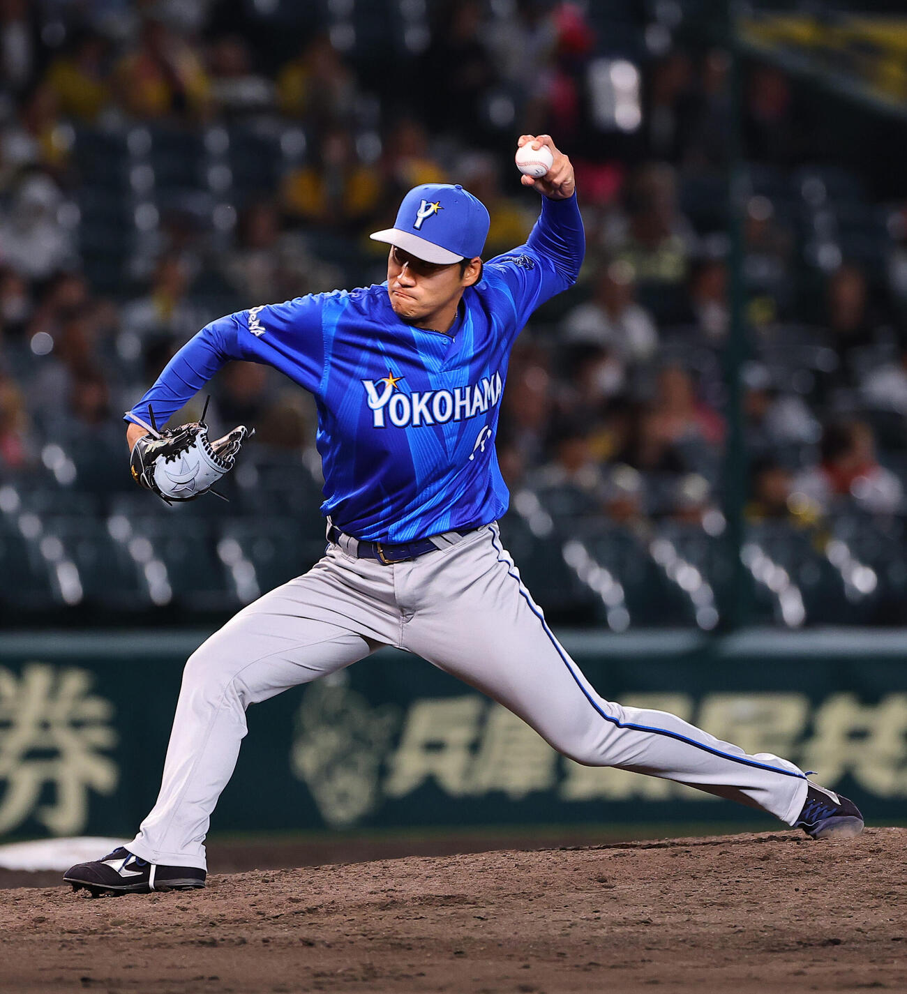 阪神対DeNA DeNA5番手の岩田将貴（撮影・上田博志）