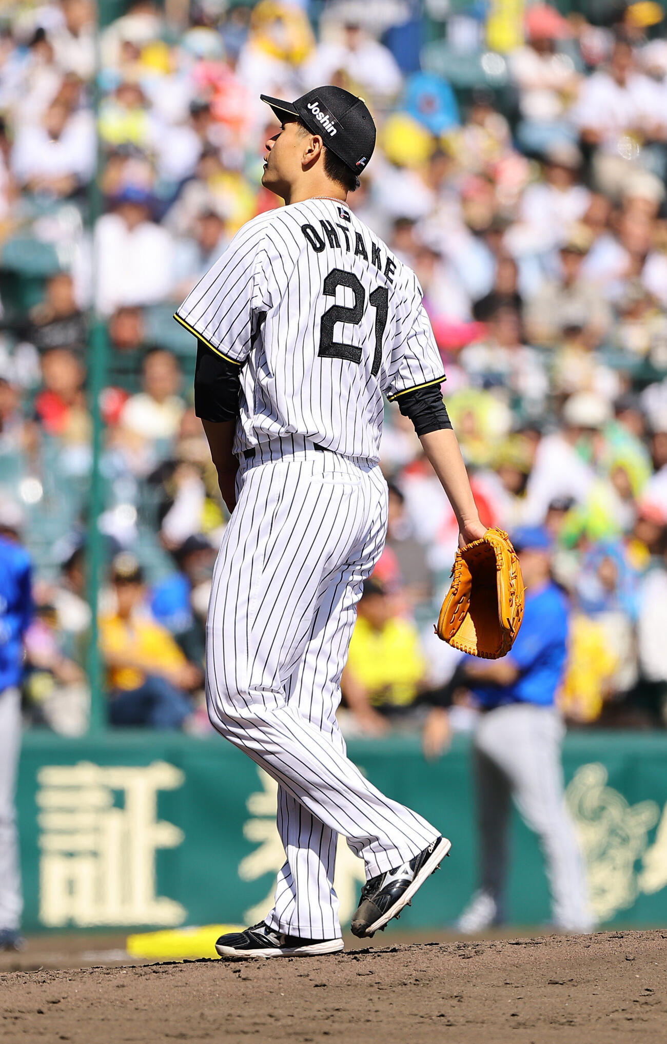 阪神対DeNA 4回表DeNA2死、スローボールを投げる大竹耕太郎（撮影・上田博志）