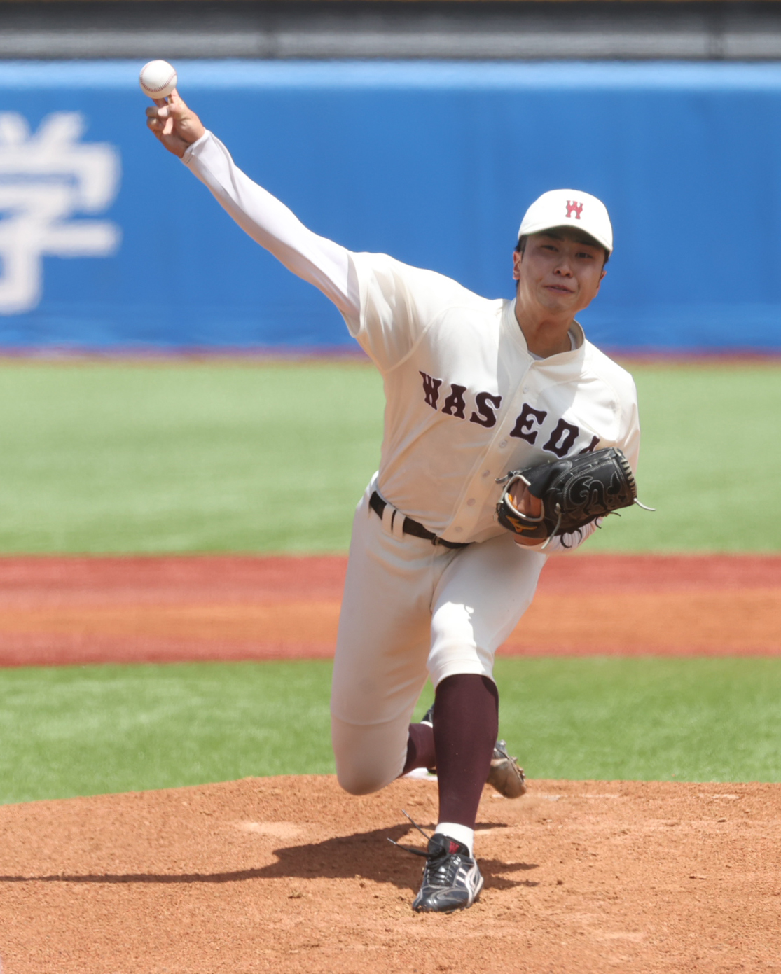 立大対早大　先発した早大・高橋煌稀＝2026年5月9日