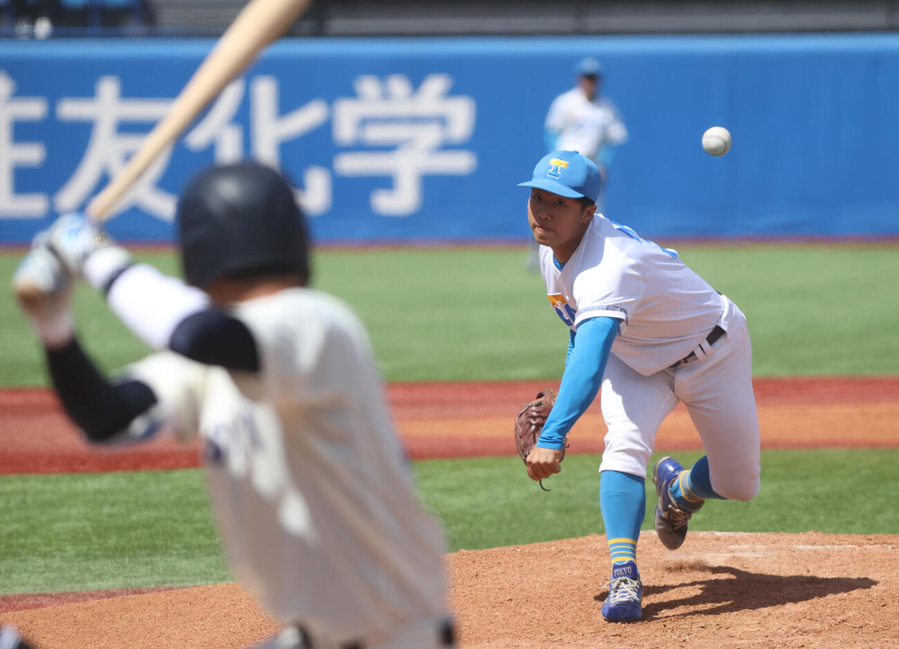 東大対法大、先発した東大・松本慎之介＝2026年5月9日