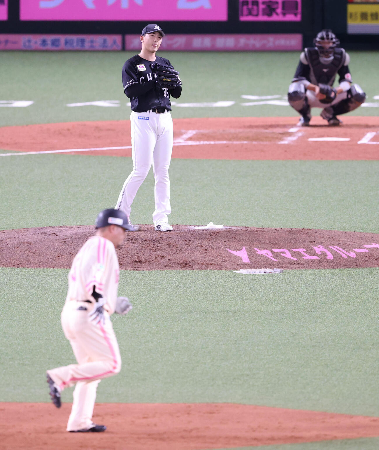 ソフトバンク対ロッテ　2回裏ソフトバンク無死、山川穂高に右越え同点本塁打を浴びた田中晴也（撮影・梅根麻紀）＝2026年5月9日