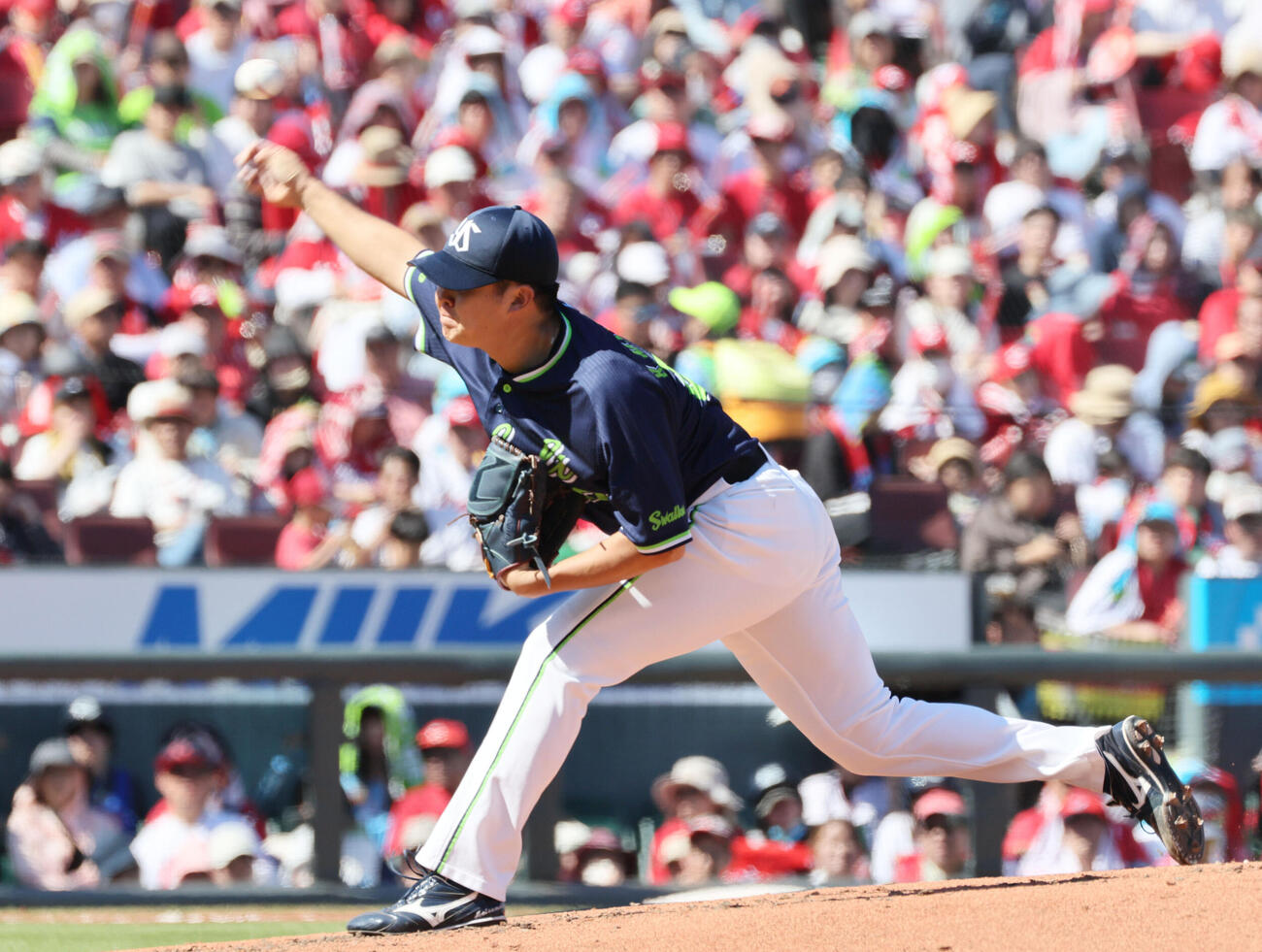 広島対ヤクルト　ヤクルト先発の松本健吾（撮影・加藤孝規）