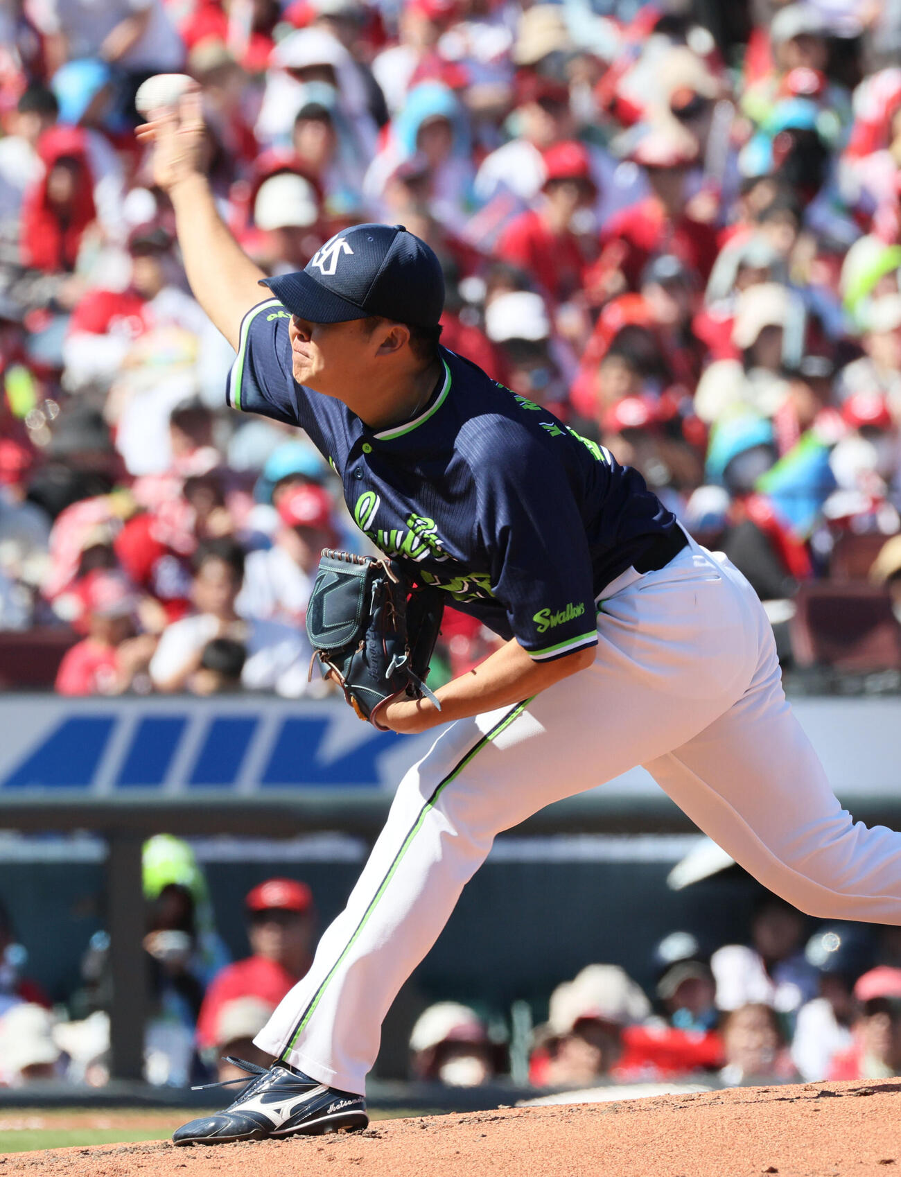 広島対ヤクルト　ヤクルト先発の松本健吾（撮影・加藤孝規）