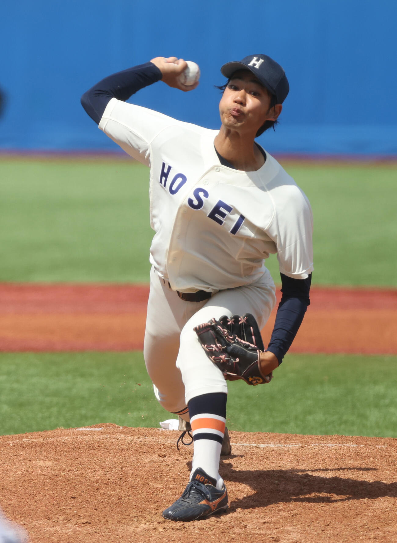 東大対法大、先発した法大・助川太志
