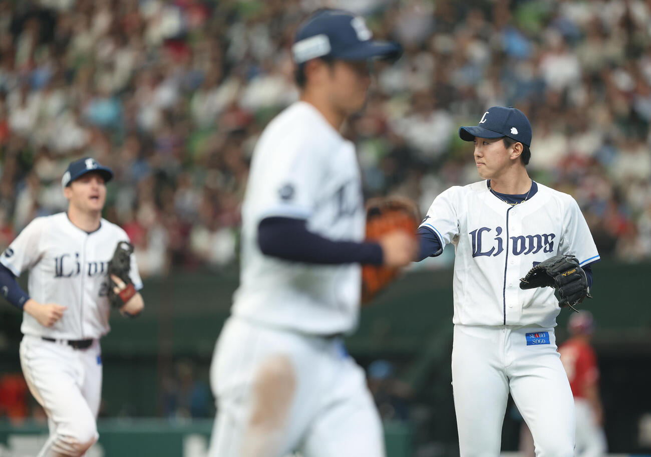 西武対楽天　6回表を抑える黒田将矢（撮影・河田真司）