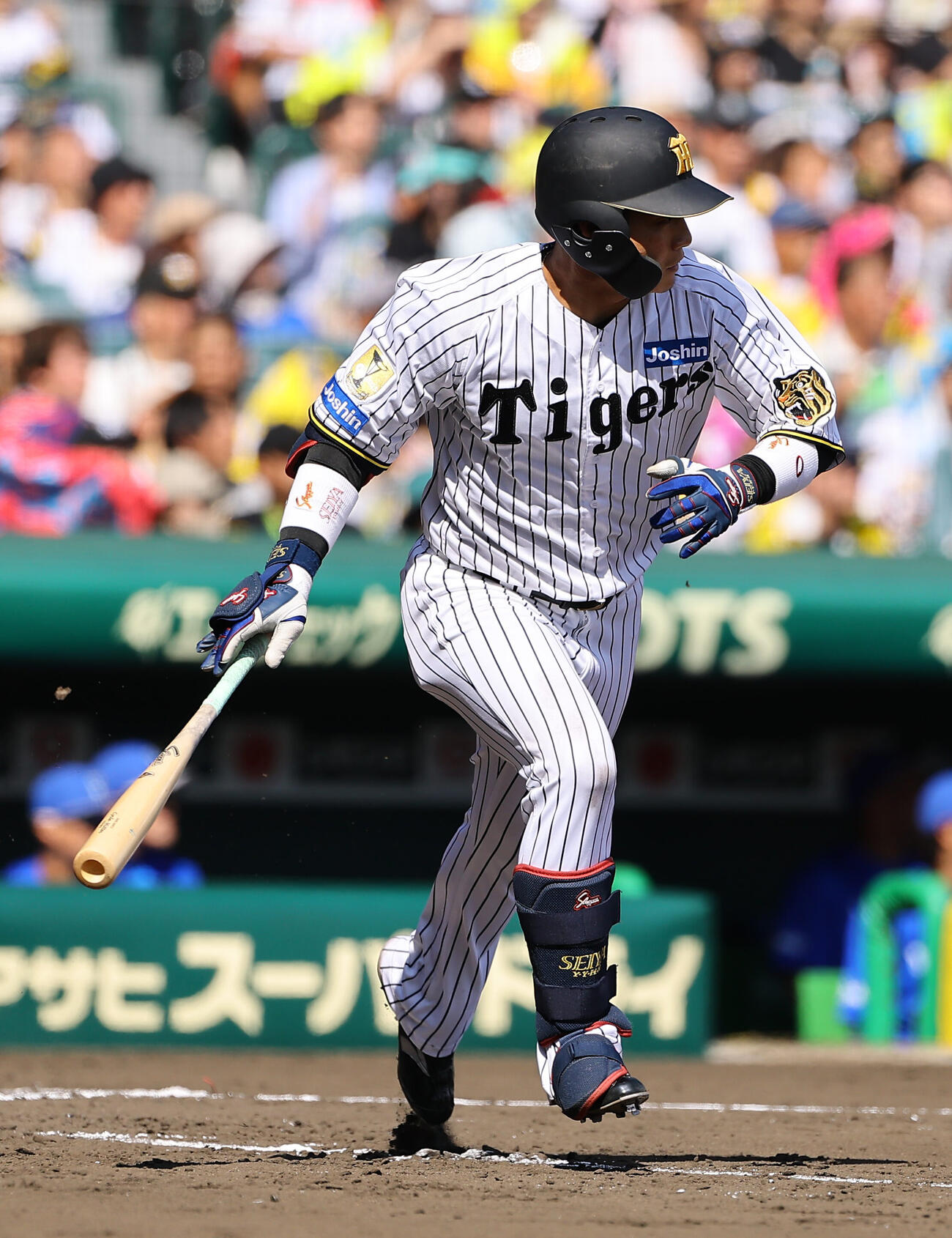 阪神対DeNA 4回裏阪神1死、木浪聖也は安打を放つ（撮影・上田博志）
