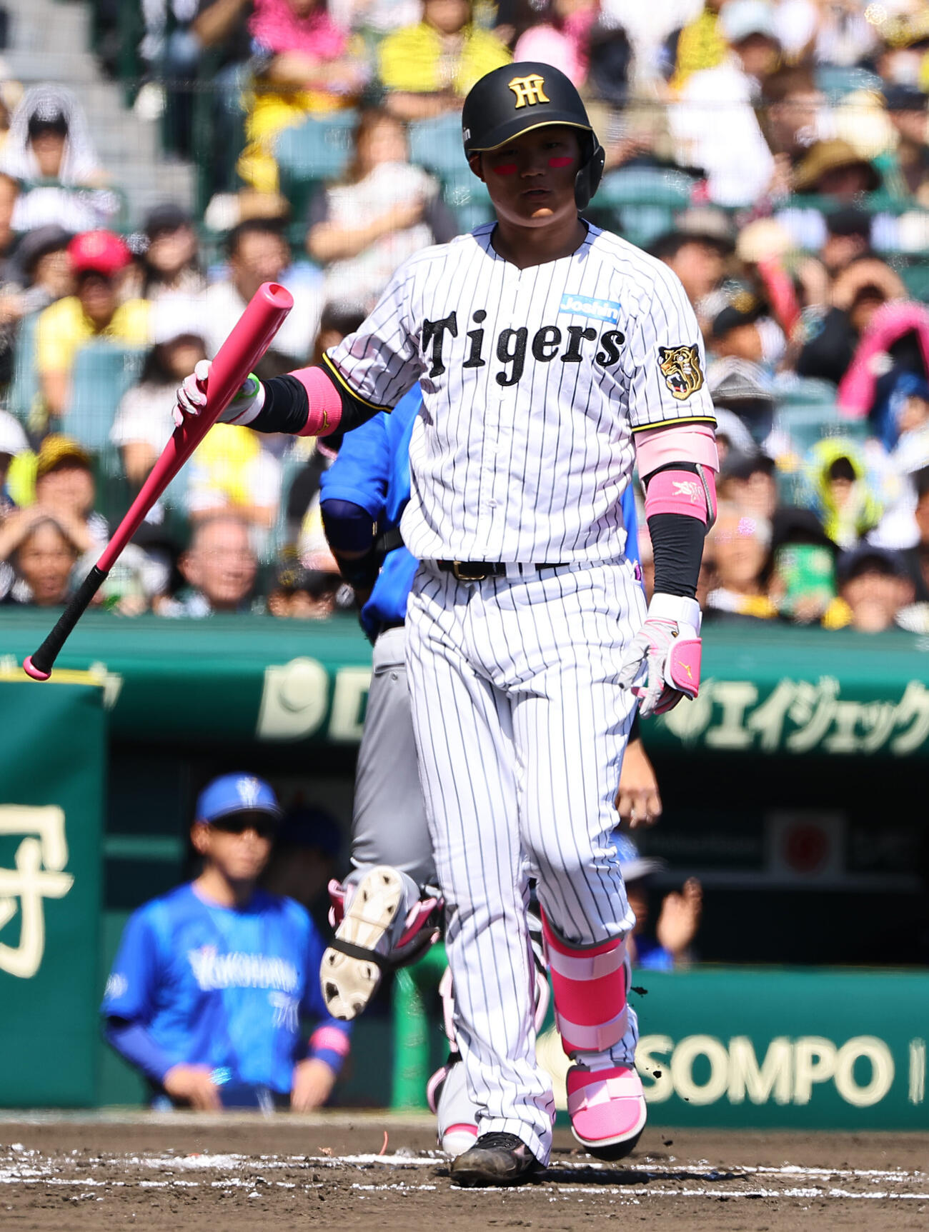 阪神対DeNA 1回裏阪神2死、森下翔太は三振に倒れる（撮影・上田博志）