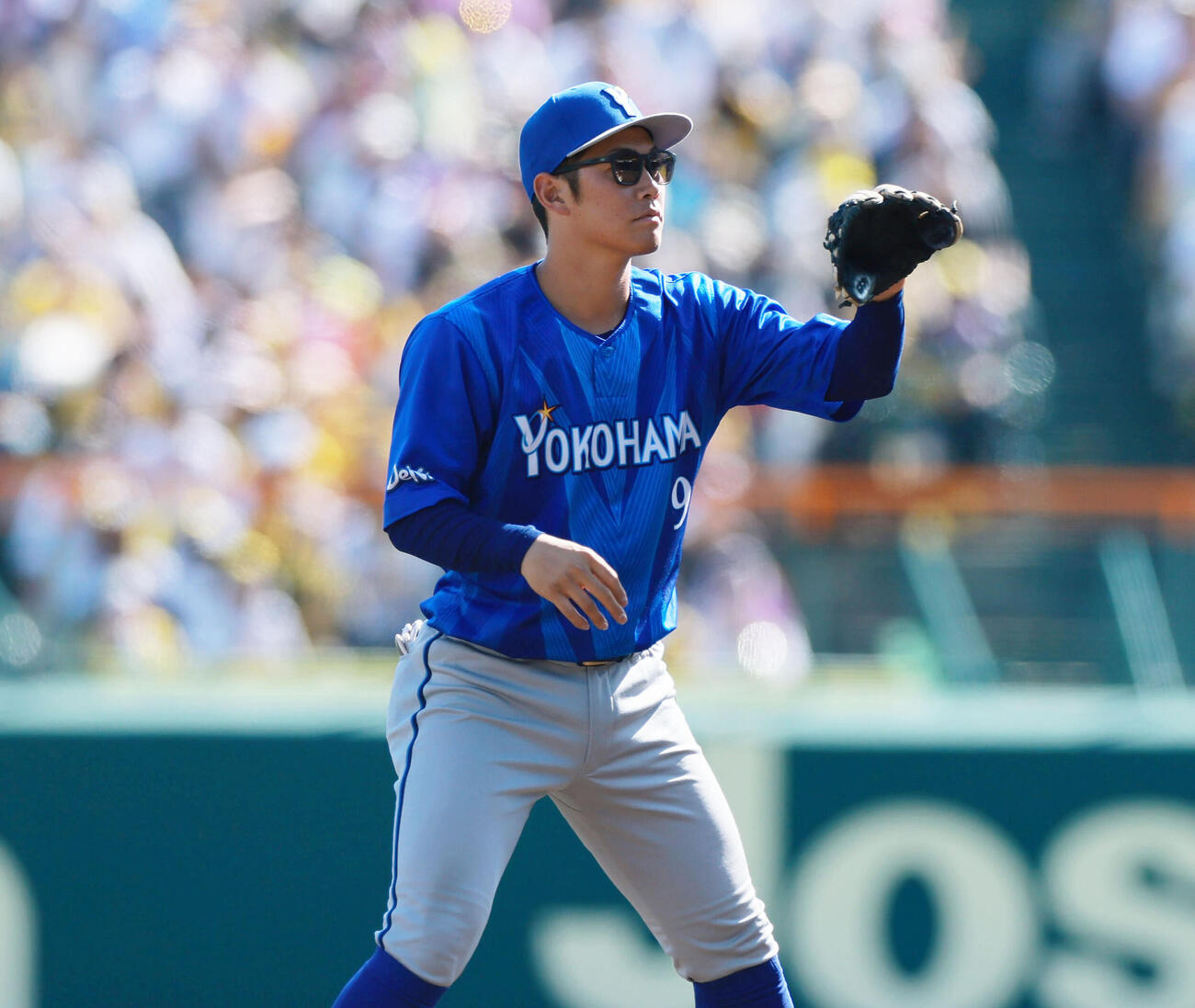 阪神対DeNA　遊撃を守るDeNA京田陽太（撮影・上山淳一）