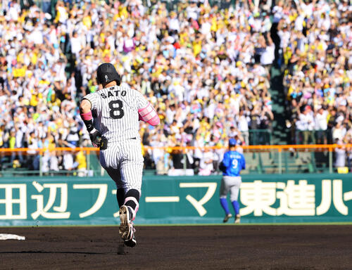 阪神】佐藤輝明「母の日男」発揮 6回にピンクバットで今季10号ソロ 6