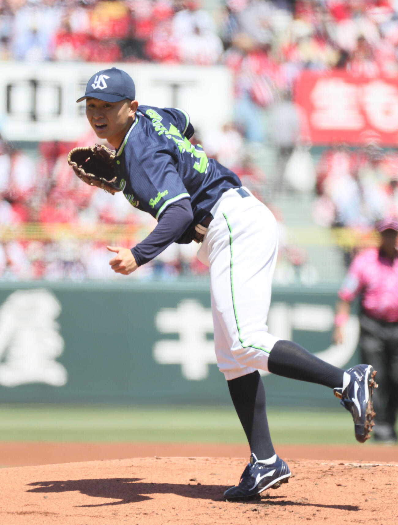 広島対ヤクルト　ヤクルト先発の石原勇輝（撮影・加藤孝規）