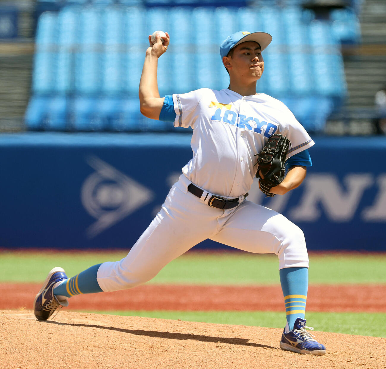 東京6大学野球　先発した東大・江口直希（撮影・柴田隆二）