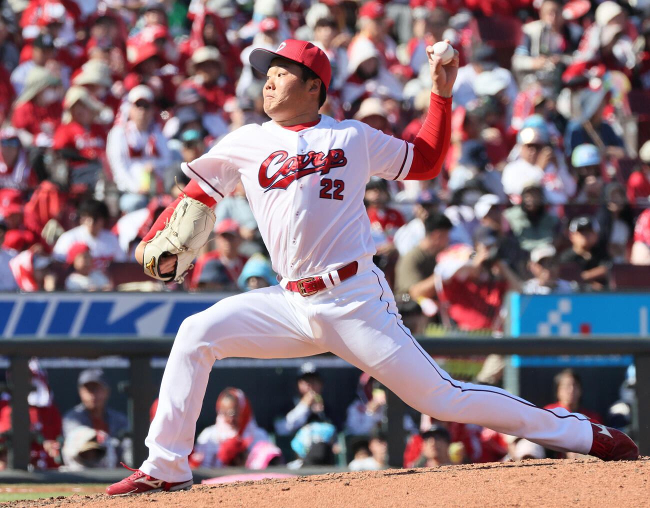 広島対ヤクルト　7回表ヤクルト、広島5番手の高太一（撮影・加藤孝規）