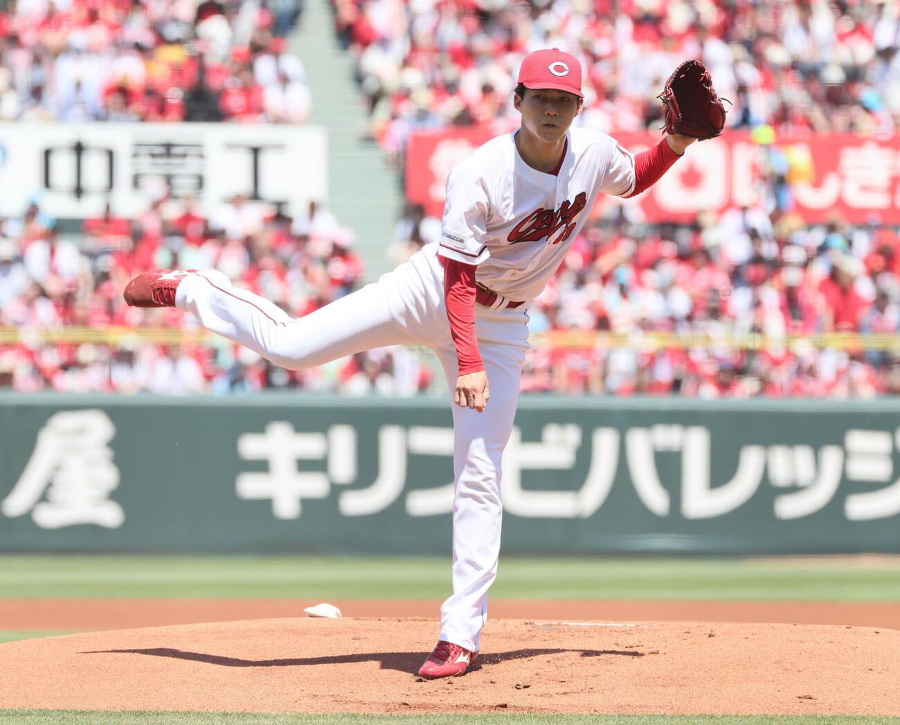 広島対ヤクルト　広島先発の赤木晴哉（撮影・加藤孝規）