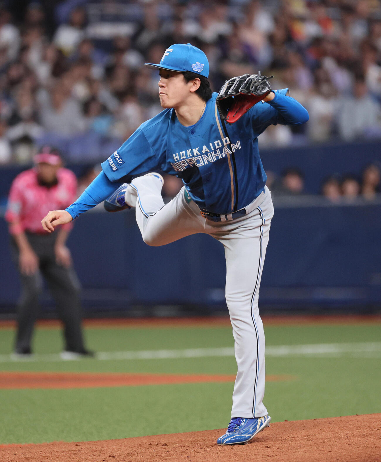 オリックス対日本ハム　日本ハム先発の北山亘基（（撮影・宮崎幸一）