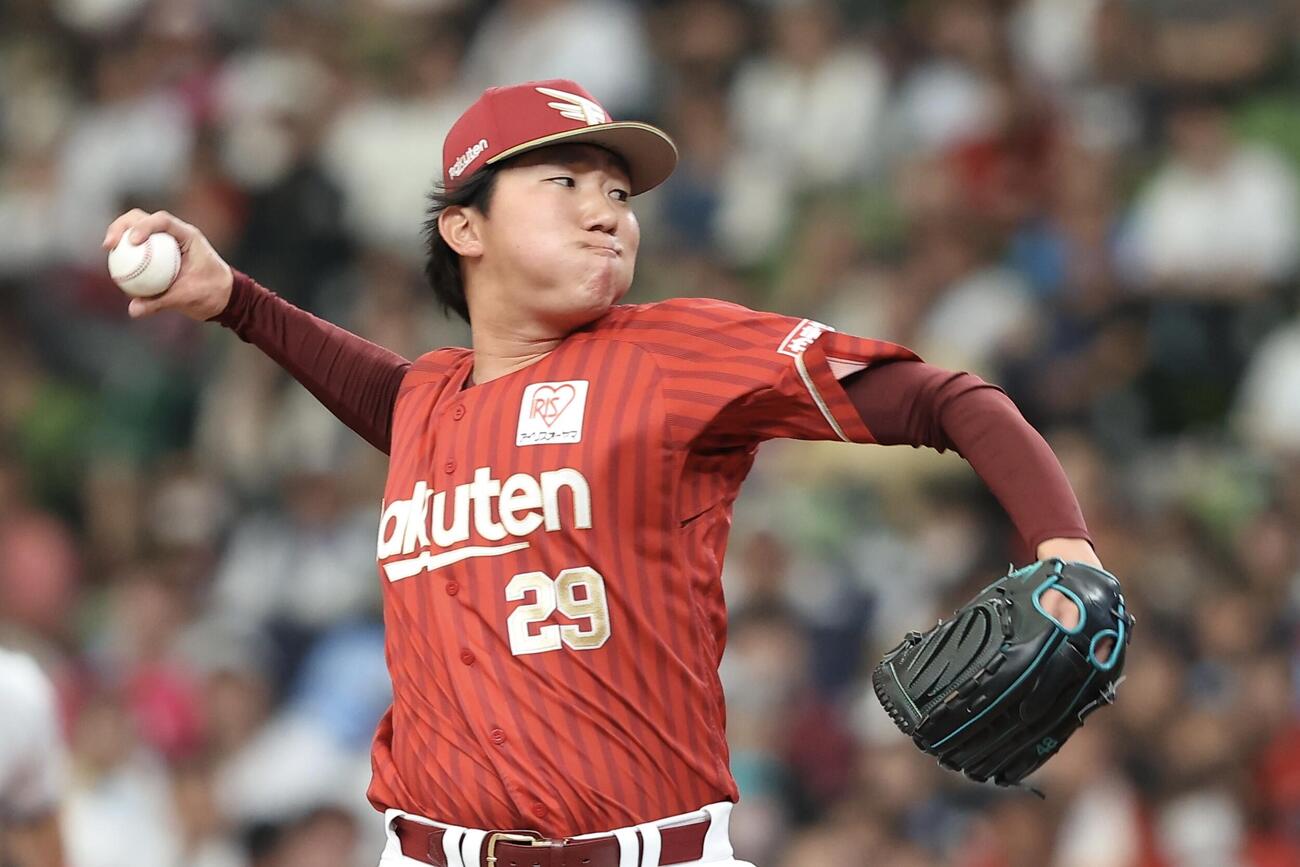 西武対楽天　6回裏、4番手で登板する田中千晴（撮影・河田真司）