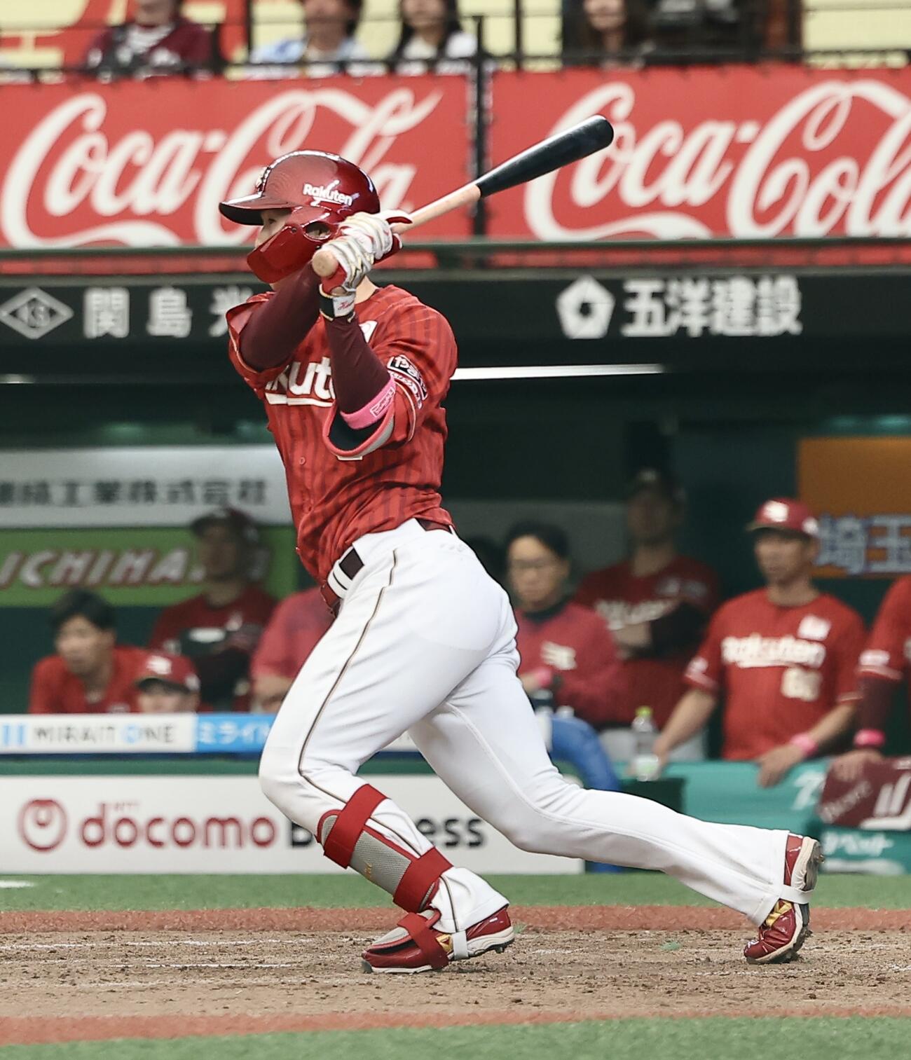 西武対楽天　5回表楽天2死二塁、左前適時打を放つ太田光（撮影・河田真司）