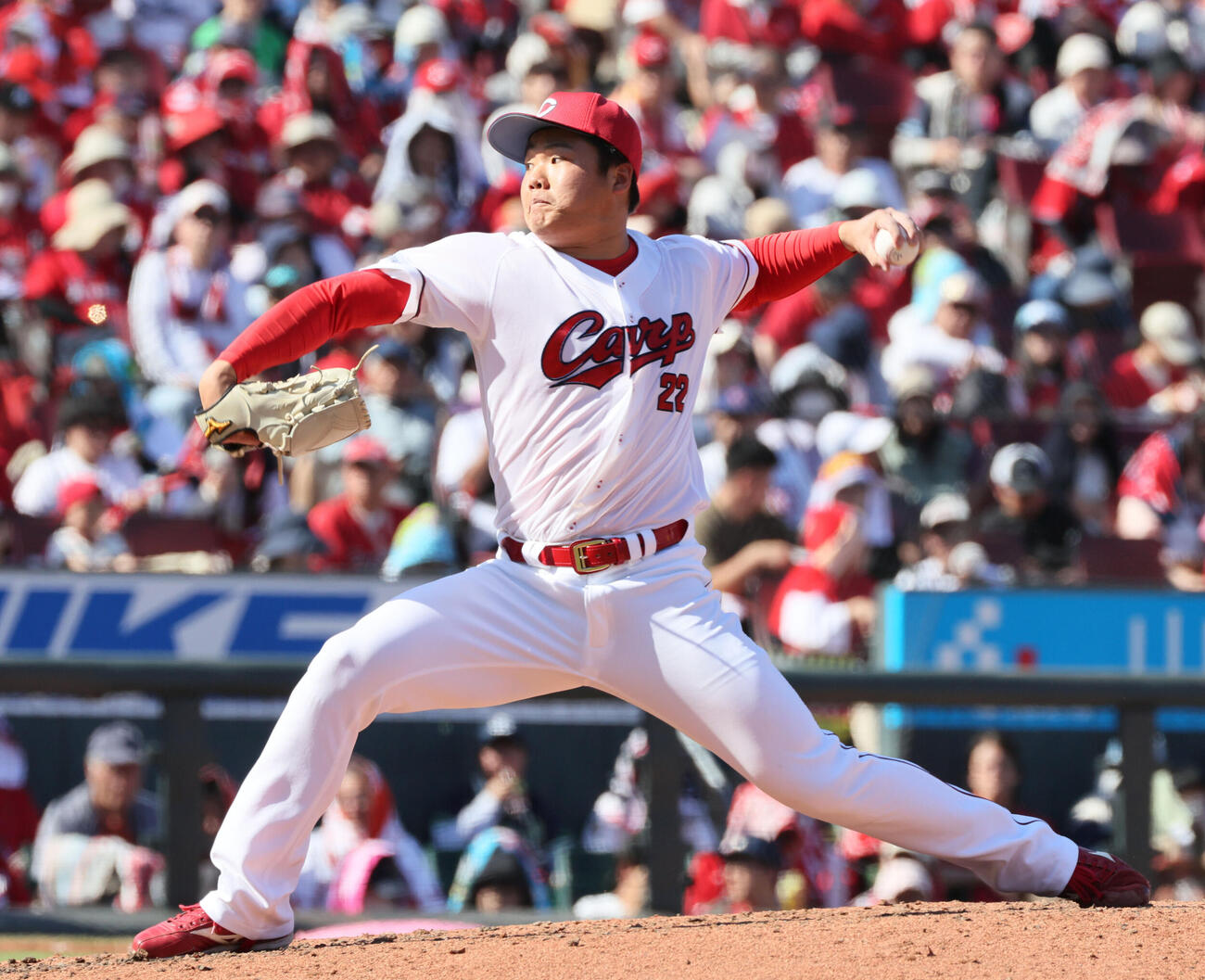 広島対ヤクルト　7回表ヤクルト、広島5番手の高太一（撮影・加藤孝規）