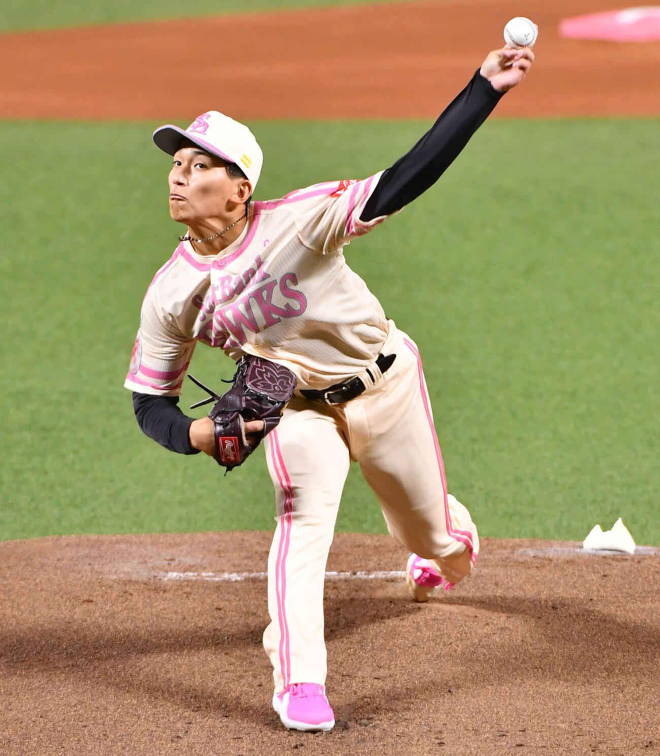 ソフトバンク対ロッテ　ソフトバンク先発の前田悠伍（撮影・岩下翔太）