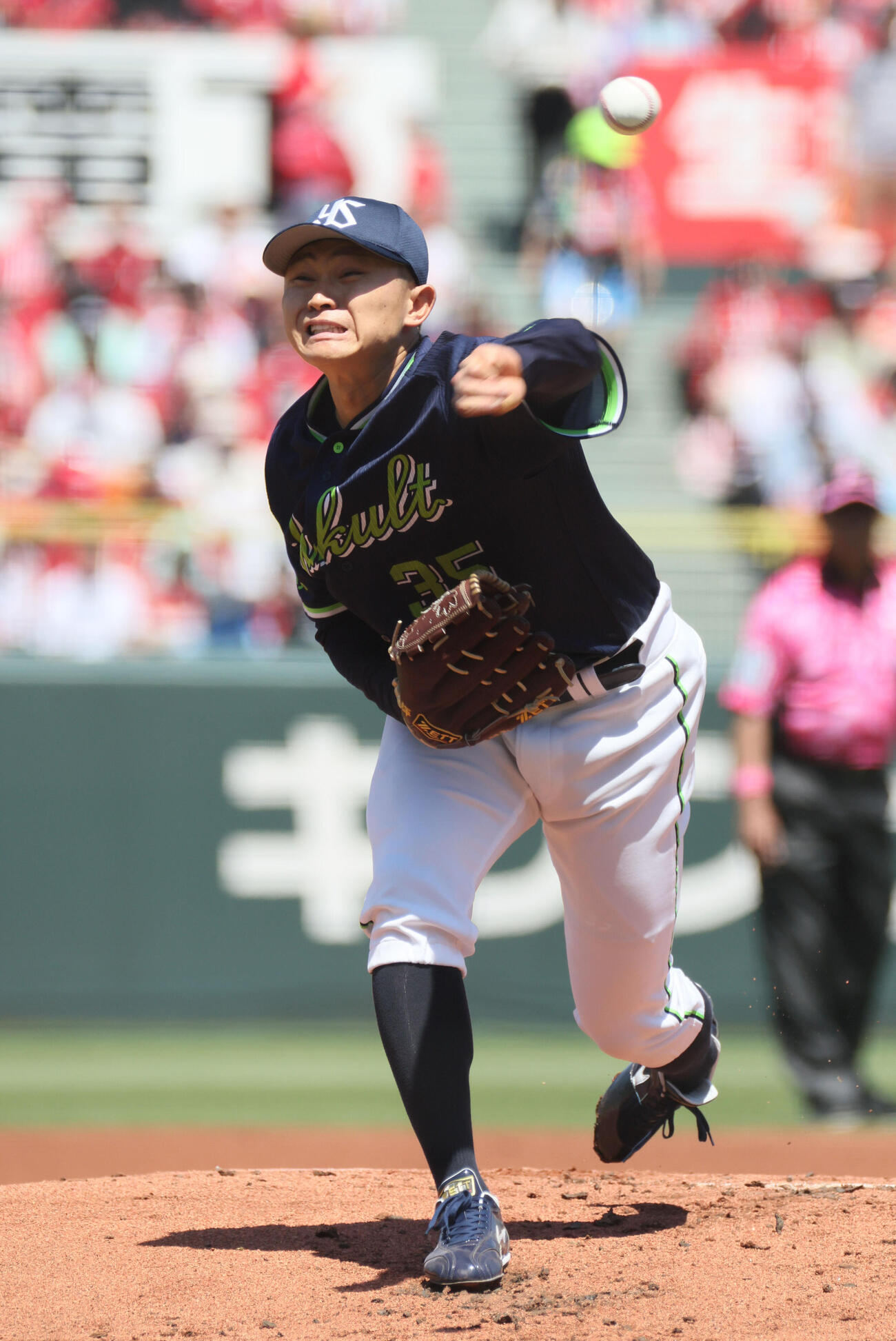 広島対ヤクルト　ヤクルト先発の石原勇輝（撮影・加藤孝規）