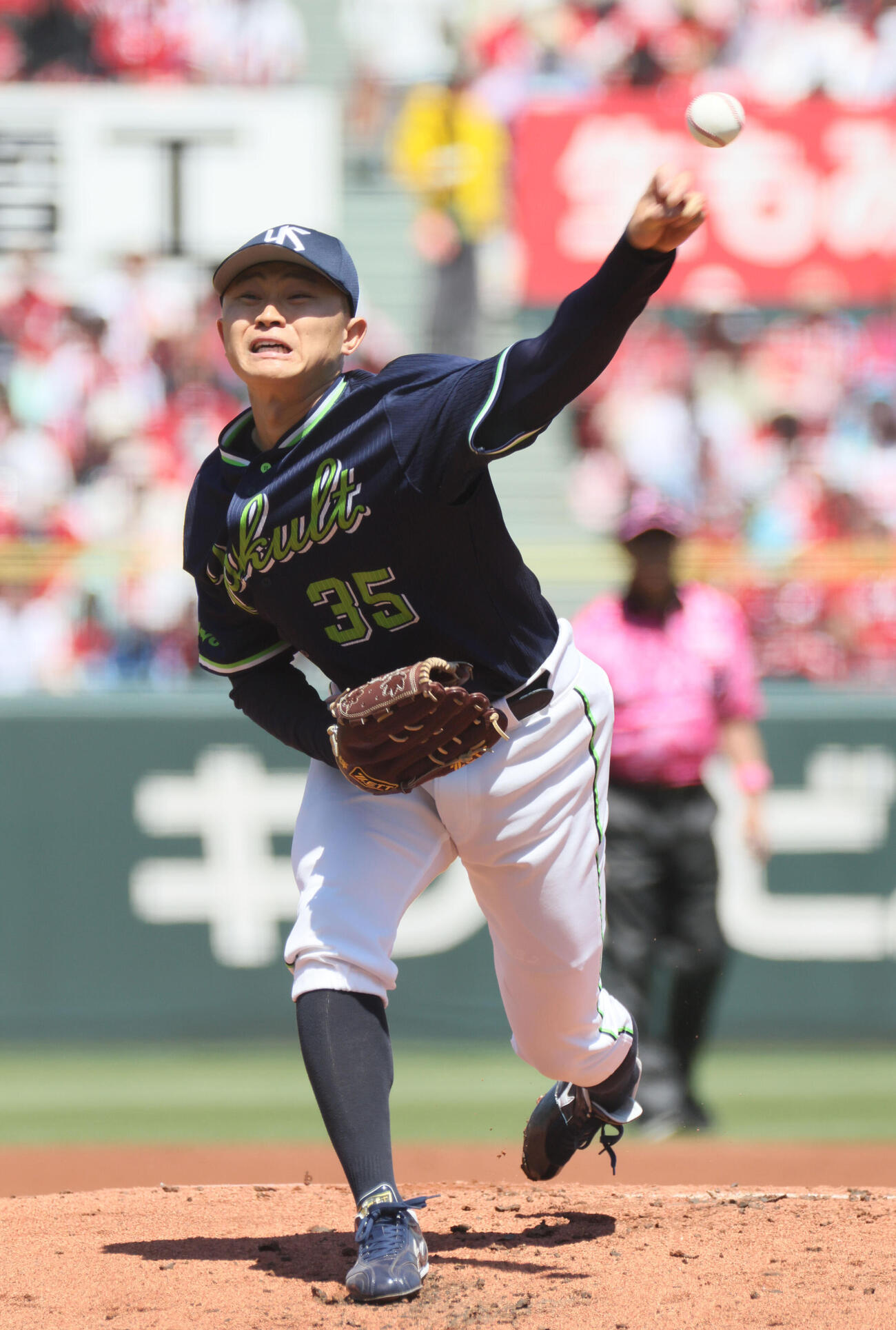 広島対ヤクルト　ヤクルト先発の石原勇輝（撮影・加藤孝規）